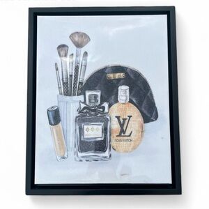 🥳✨ 11 X 14 - Louis Vuitton Framed Fashion Design Wall Art Decor Black and Gold